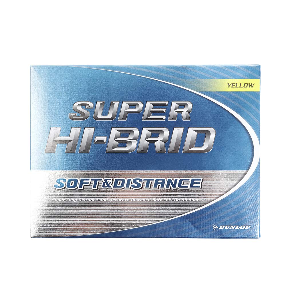 

Dunlop Super Hybrid Golf 1 Dozen Balls, Yellow, (12 Balls) (Yellow/F/Men s)