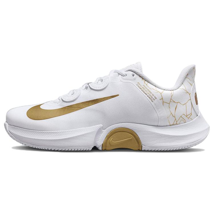 New Nike X Naomi Osaka Court Air Zoom Gp Turbo 'White Metallic Gold' Women's DX0341-100