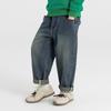 Boys' Retro Loose Fit Washed Denim Jeans