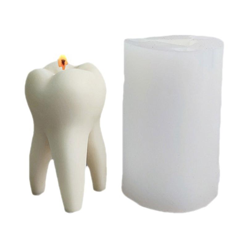 

3D Teeth Silicone Mold Gypsum Epoxy Aroma Candle Mould for Home Decoration 1