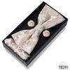 Classic Bowtie Bow Ties for Mens Butterfly Bowknot Pocket Square Cufflinks Suit Set Bussiness Accessories