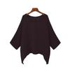 GMXIA Women's Fashion Casual Leisure Solid Color Print O Neck Blouses & Shirts