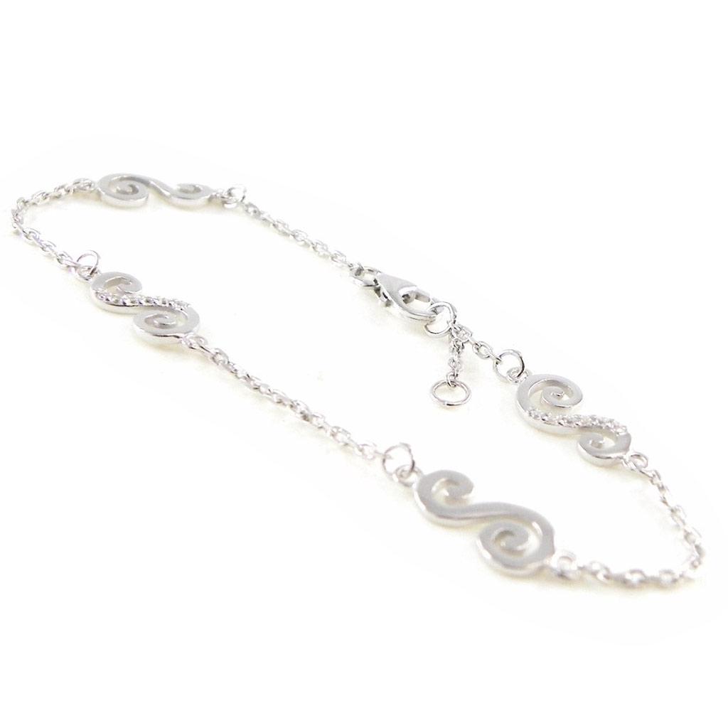 Les Trésors De Lily [H6245] - Silver Bracelet 'Goddess' Silver White (rhodium-plated) - 15x6 Mm