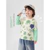 Boys' Cartoon Long-Sleeve T-Shirt with Fake Two-Piece Design, New Spring 2026 Model, Spring and Autumn Baby Inner Wear, Toddler Base Layer Shirt