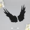 Original Lolita Feather Black And White Two-Color Embroidery Opposite Edge Clip Angel Wings Lolita Accessories Demon Wings