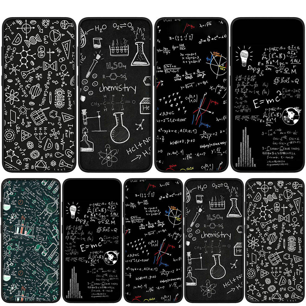 Cover for iPhone 17 16 15 Xiaomi Poco Redmi Note 14 13 12 11 Pro Max Samsung Galaxy S25 S24 S23 OPPO Huawei Chemical Maths Equation Formula Phone Case
