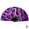 33cm Large Folding Hand Rave Fan Chinease/Japanese Gifts Fan Dance Music Colorful Fan Festival Fan Gradient Reflective Fold