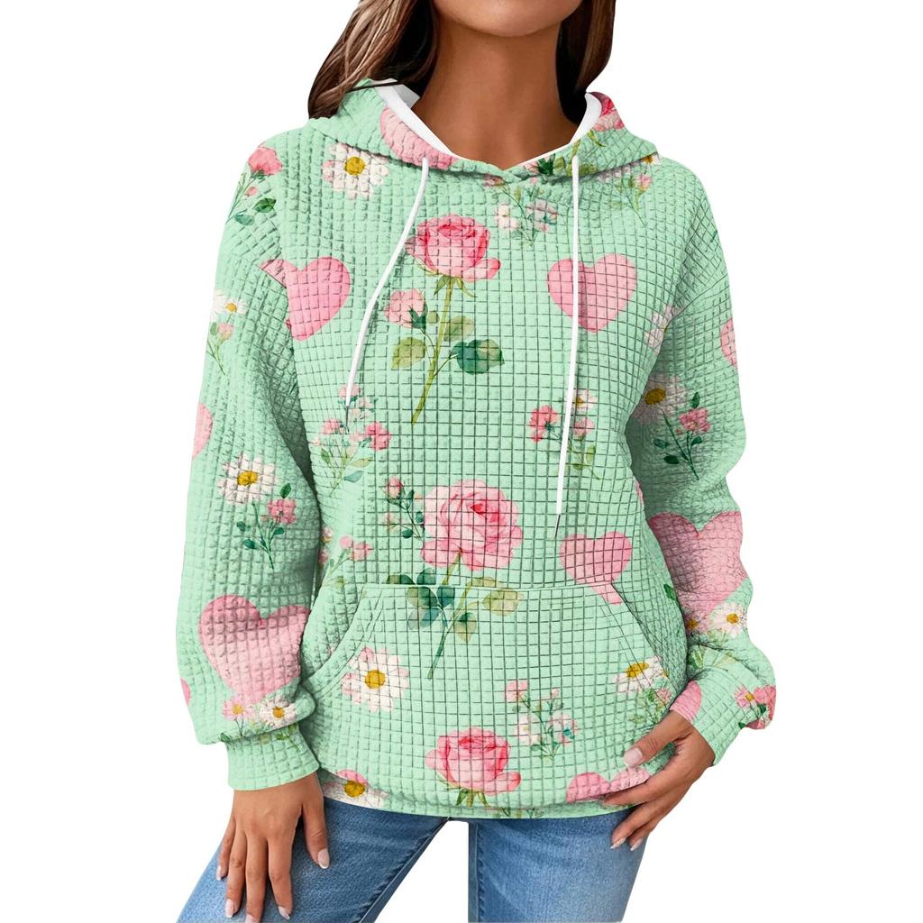 Women's Knit Hoodie , Long Sleeve Pullover with Pocket, Casual Loose,Fit Sweatshirt for Daily Wear/Outdoor