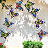Rustproof Metal Wall Art Butterfly Decor for Garden Yard Patio, Large Iron Patio Decorations Hanging Sculpture, Outdoor Fence Farmhouse Decorative