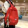 Schoolbag Schoolbag Female College Student Junior High School High School Large Capacity Backpack Ins Solid Color Korean Version Versatile Travel