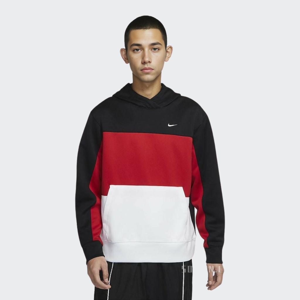 Nike Colorblock Knit Hoodie Men Tops Red DH9727-011