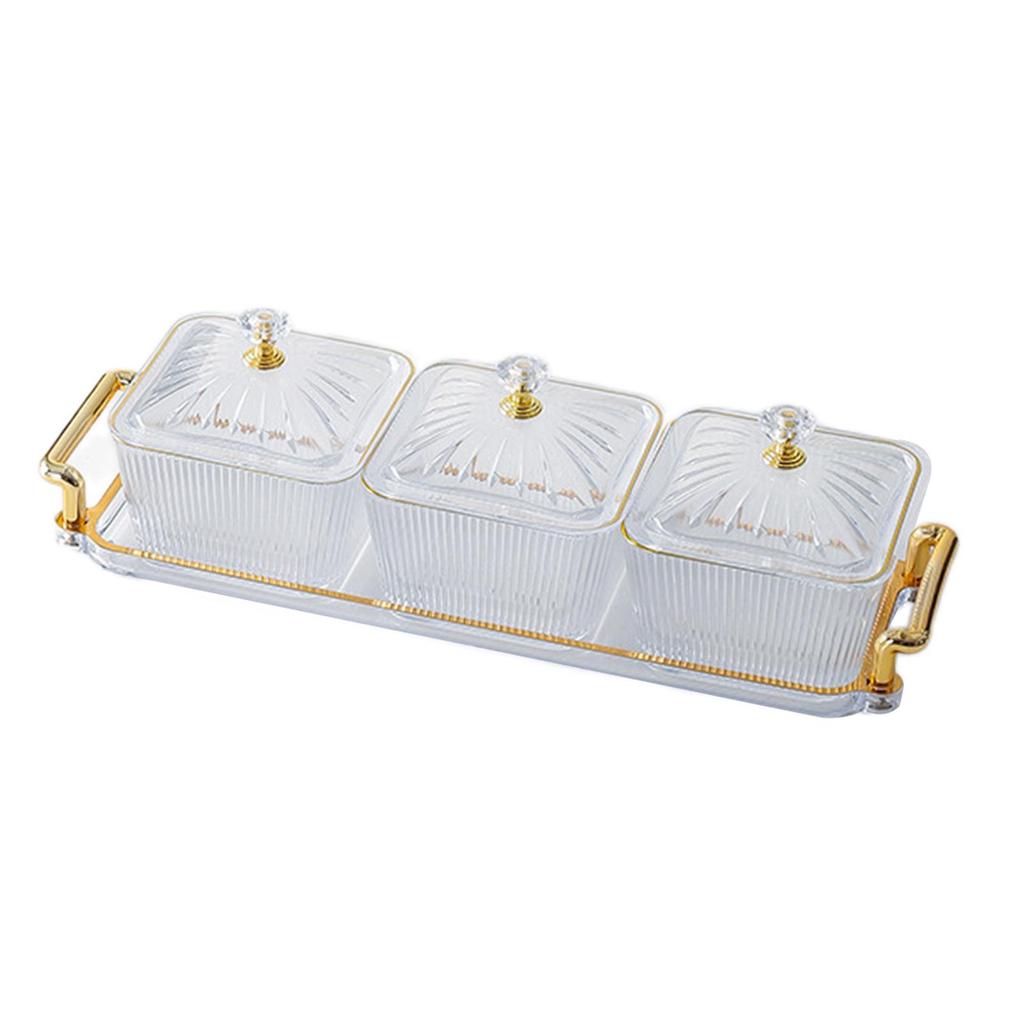 Divided Dried Fruit Plates Food Storage Container Multifunctional Appetizer Serving Tray for Snack