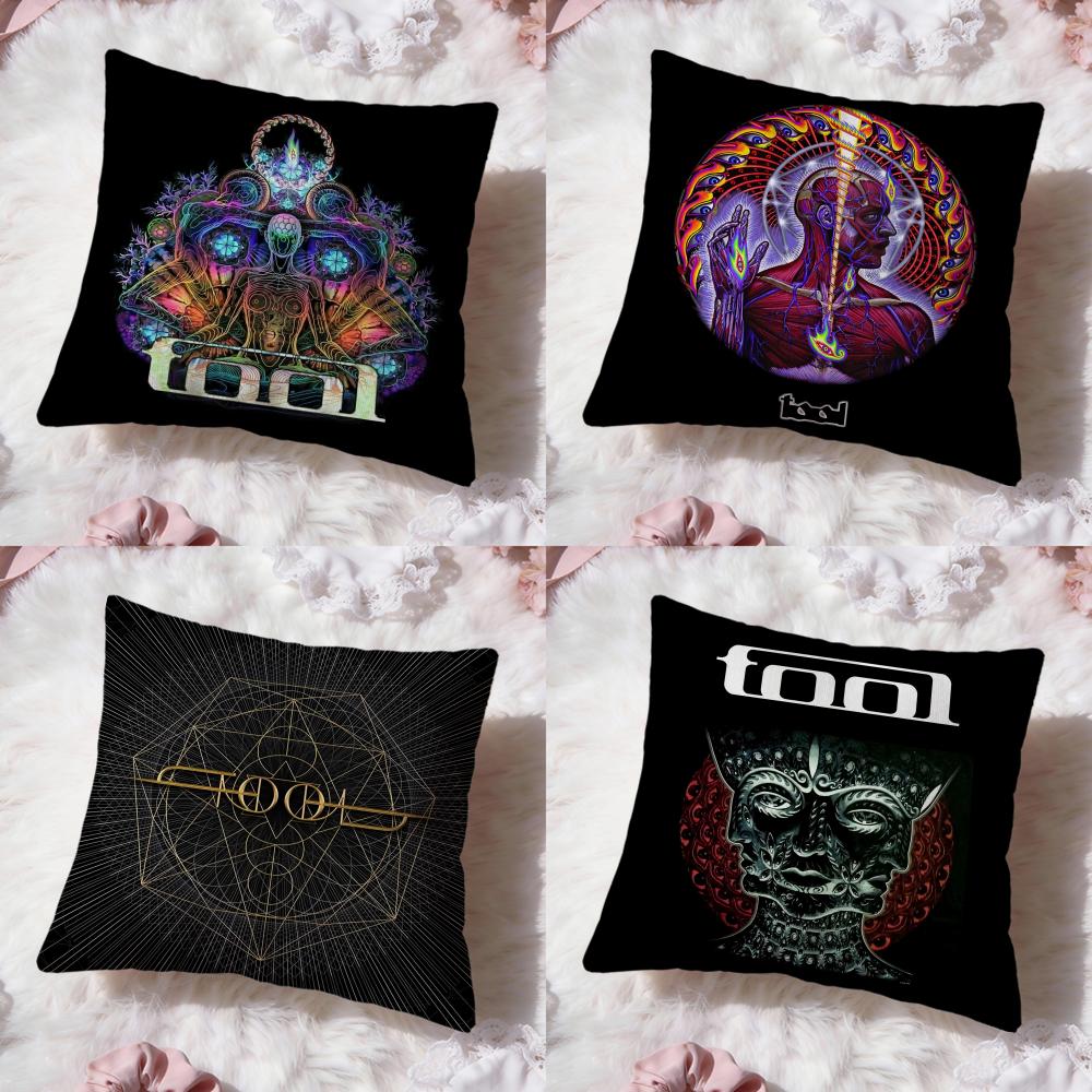 Copricuscino Banda Rock T-Tool Comfort Premium Copricuscino Reversibile - Design Due in Uno per Qualsiasi Stanza e Interno Auto