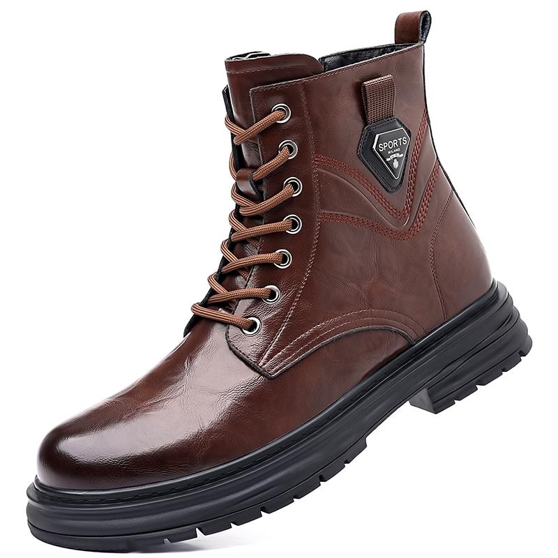 

Fashion Autumn and winter men s boots Fashion and retro styles Leisure Business daily office work High quality outdoor leather shoes 38 коричневый