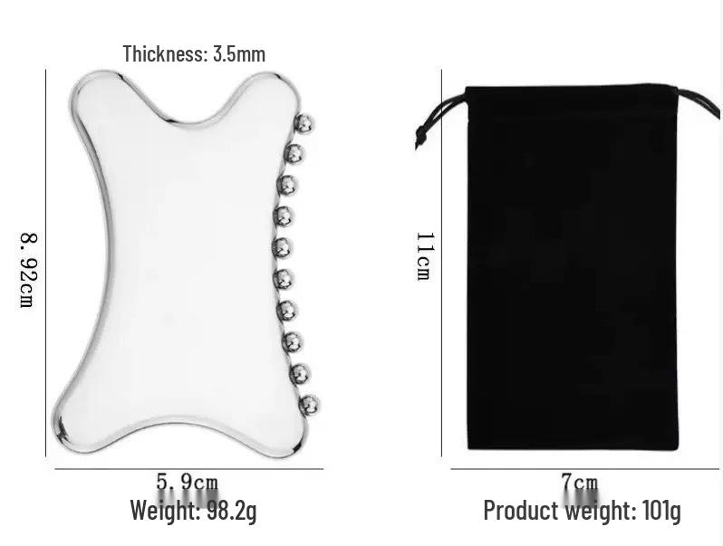 Heart-Shaped Stainless Steel Gua Sha Board for Facial Firming and Lifting Massage – Large Size, Multifunctional Fascia Tool.
