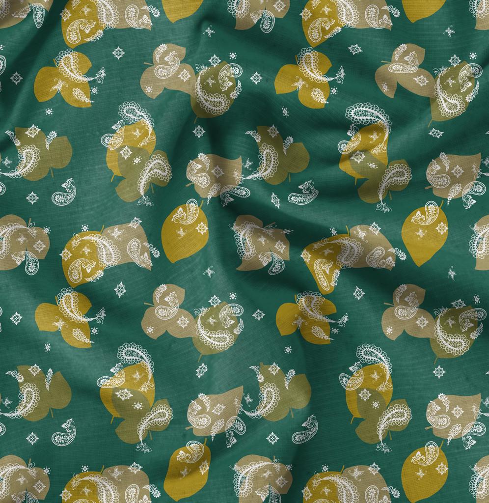 Soimoi Floral Print, Silk Fabric, Decor Sewing Fabric by The Yard 42 Inch Wide,  Decorative Fabric for Shirts Suits Ties, Black &