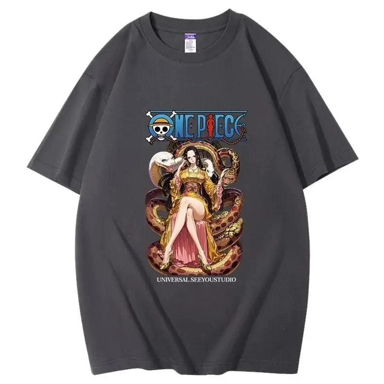 One Piece Cotton T-Shirt Pirate Empress Boa Hancock Anime Cotton Tee Graphic Pri 3XL