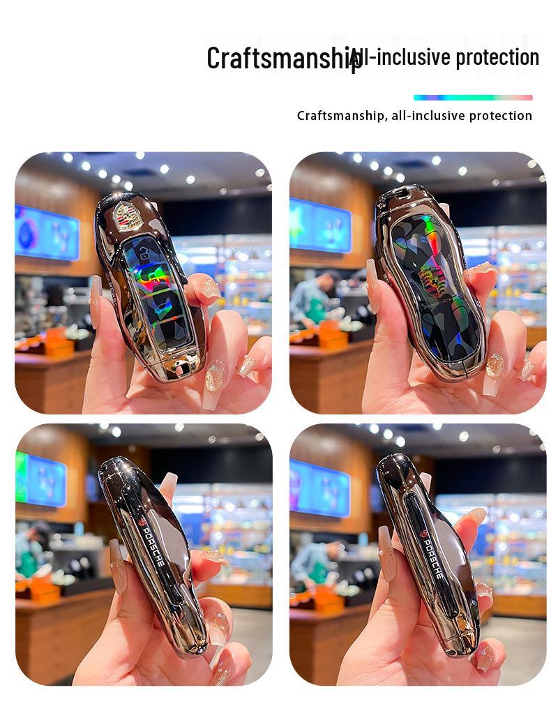Compatible with Porsche Macan New Energy Key Case 2024/2025 Macan4 Jinchi EV Metal Shell