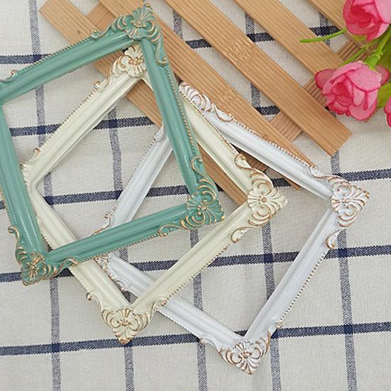 Photo Frame Nordic Style Embossment Handmade Photo Backdrop Resin INS Retro Mini Picture Display Stand Photography Prop