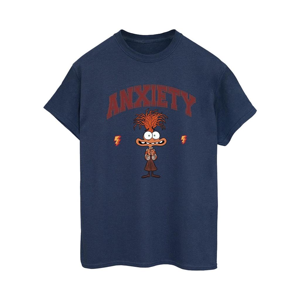 Inside Out 2 Womens/Ladies Anxiety Collegiate Cotton Boyfriend T-Shirt