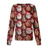 Women's Christmas-printed Casual Long-sleeved Single-breasted Work Uniform Cardigan