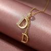 Copper-inlaid Zirconium Letter Necklace for Women,light Luxury,niche, Versatile,non-fading,titanium Steel Clavicle Chain Jewelry