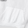 INCERUN Herren Langarm Aushöhlen Lose Kapuzen Sweatshirts Tops