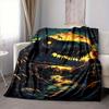 1pc Dinosaur Blanket, Lightweight Flannel Throw Blanket For Sofa, Bed, Travel, Camping, Living Room, Office, Couch, Chair, And Bed