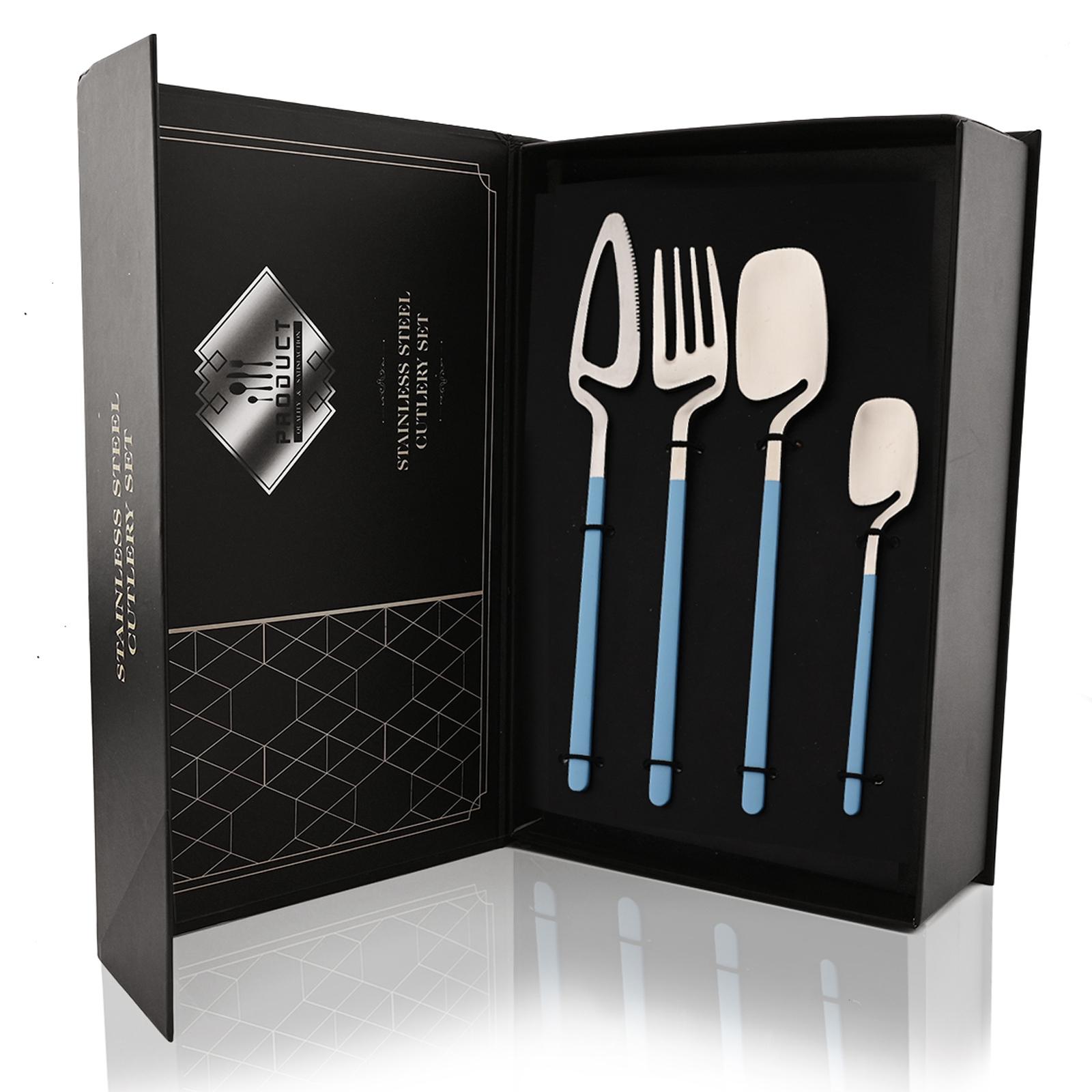 

Набор столовых приборов из 24 предметов черного цвета, набор столовых приборов из нержавеющей стали 18/10, вилка, нож, ложка, набор столовых приборов, подарочная коробка, можно мыть в посудомоечной машине