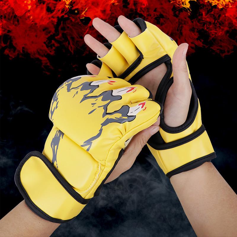 Adult Boxing Gloves for MMA and Sanda Training, Punching Bag, Free Fighting Practice