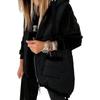 Womens Oversized Hooded Puffer Vest With Dual Front Pockets Winter Warm Cotton Blend Sleeveless Coat