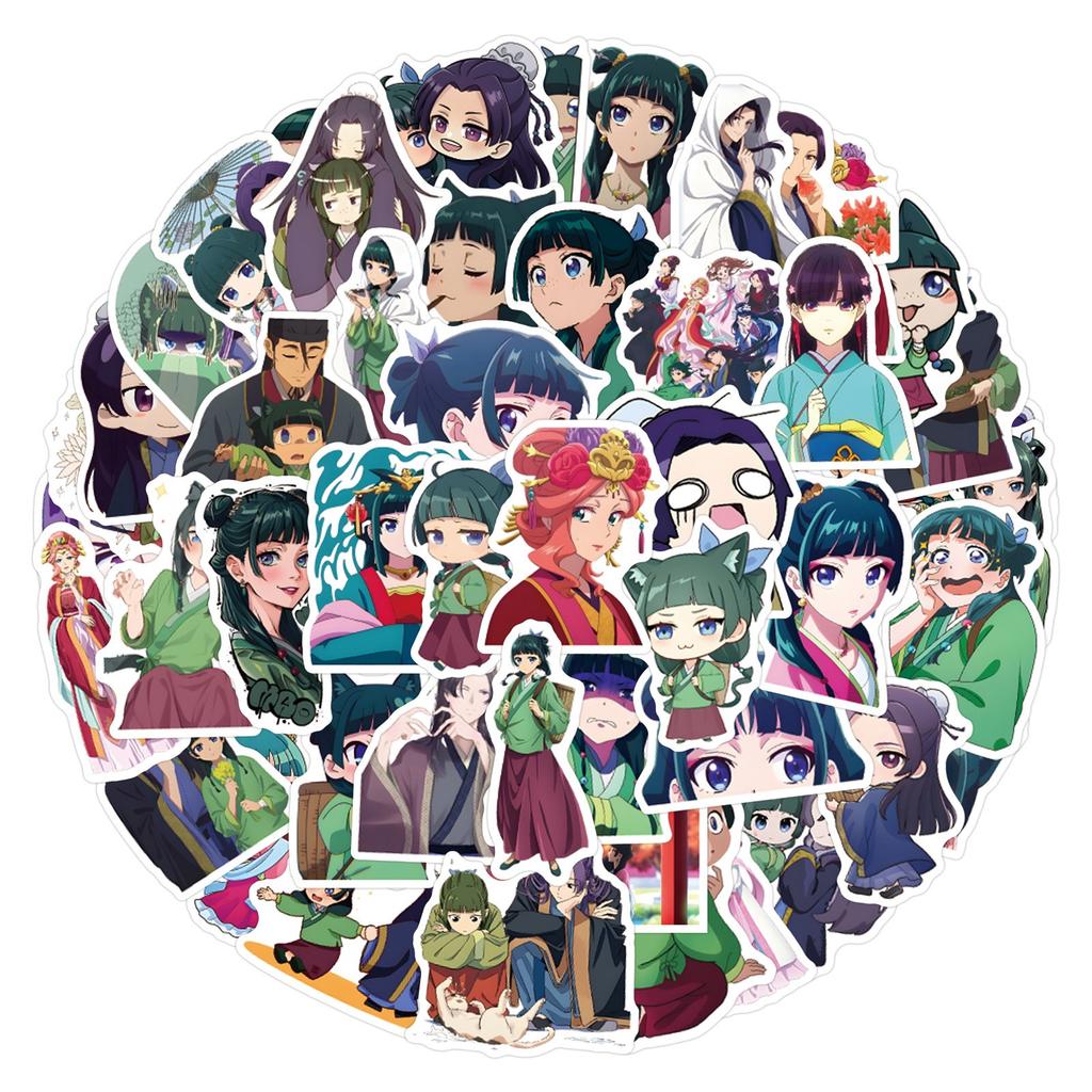 60pcs Suitcase Stickers Waterproof Stickers Scooter Computer Tablet Cartoon Decoration