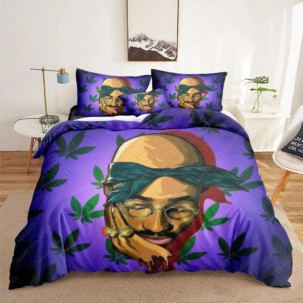 Rapper 2Pac Tupac Hip Hop 3D Bedding Sets Print Duvet Cover Adults/ Children Bed Comforter Birthday Gift Dropshipping