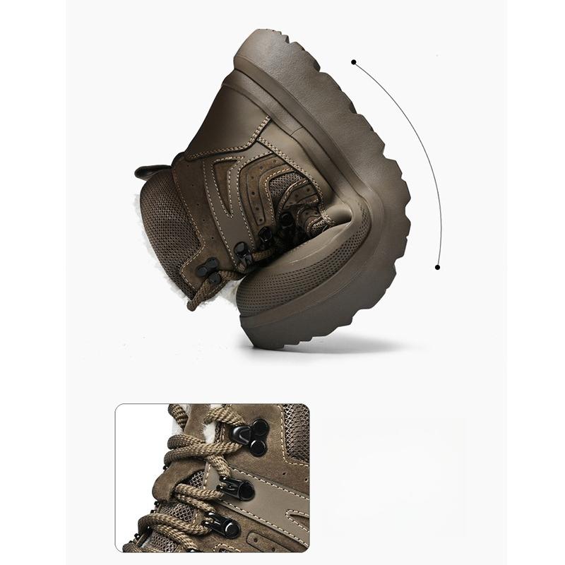 Warme Fleecegefütterte High-Top Winter Herren Wanderschuhe Outdoor Sports Laufschuhe Übergröße Lässige Sneakers für Herren