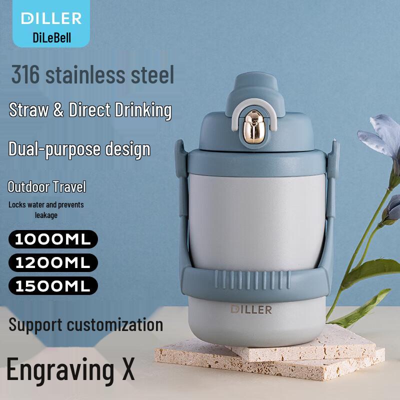 

Dilebel Stainless Steel Insulated Straw Water Bottle