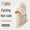 Men's Winter Windproof Cycling Hat with Warm Mask, Earmuffs, and Neck Cover - Thick Cotton Lei Feng Style