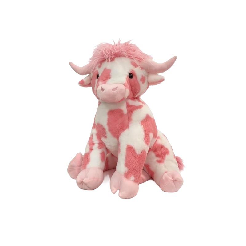 Valentinstagsgeschenke Rosa Hochlandkuh Plüsch Anime Zubehör Weiche Puppe Sammlung Zimmerdekoration Spielzeug Kind Neujahr Neu beige