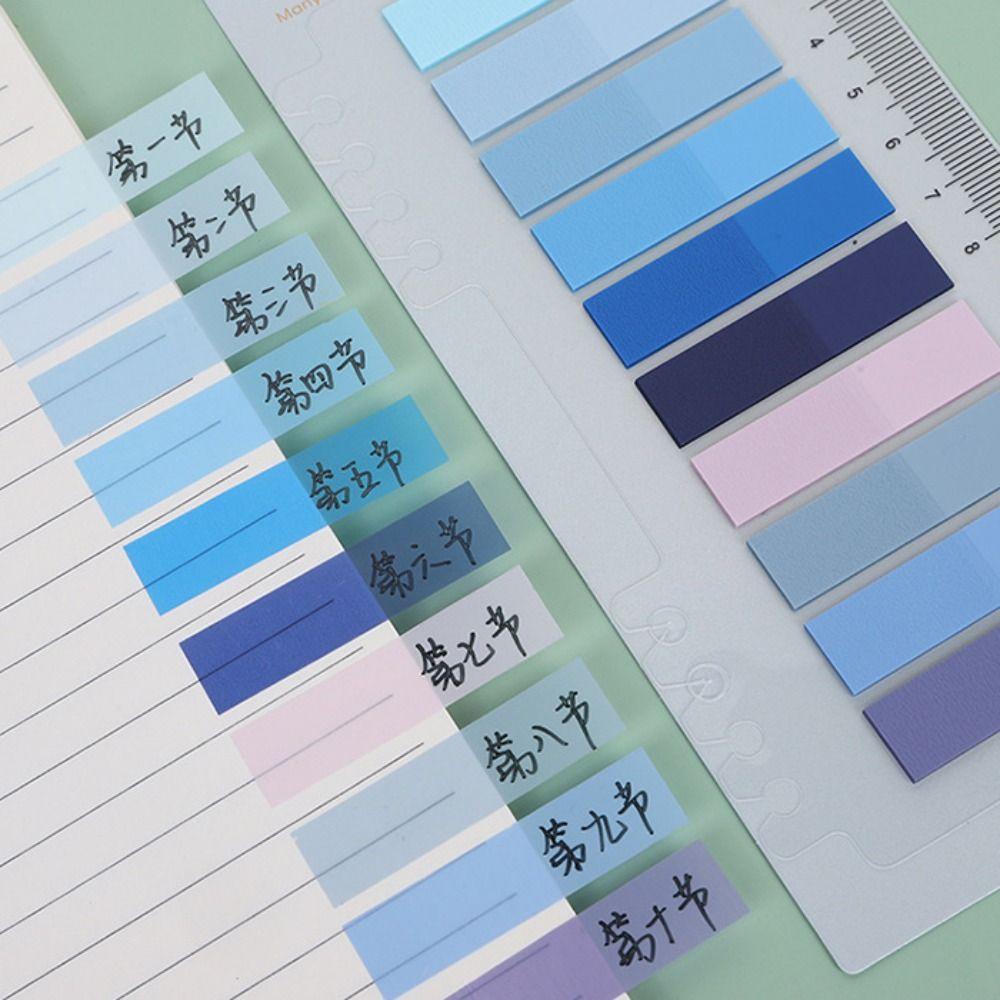 Self Adhesive Morandi Sticky Notes Waterproof Annotation Tabs Label Stickers  Stationary