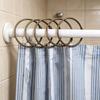 12PCS Rust Proof Shower Curtain Hooks Circular Strong Load-bearing Curtain Rings Anti-Drop Hanging Rings Bathroom Accessories