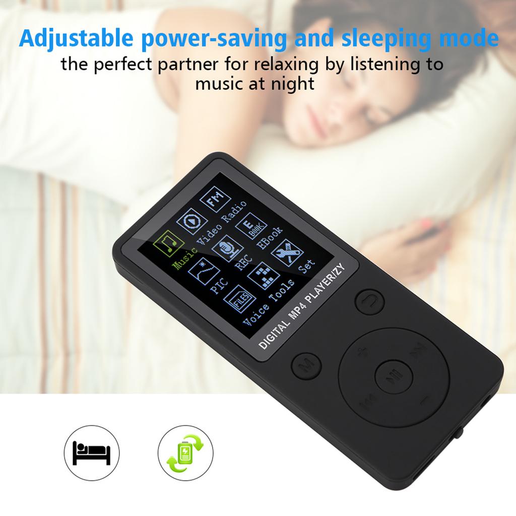 Portable Screen MP4 Music Player Support 32GB TF Card with Headphone Long Standby Time