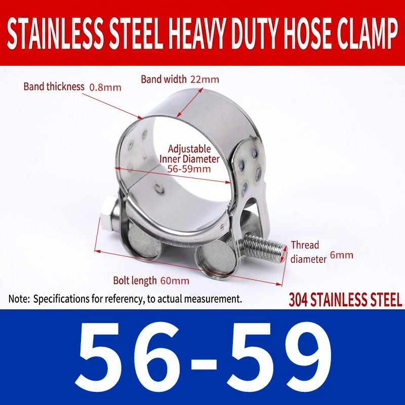 1Pc 304 Stainless Steel Powerful Hose Pipe Tube Clamps Exhaust Air Water Pipes Sealing Powerful Strength Repair Welding Tool