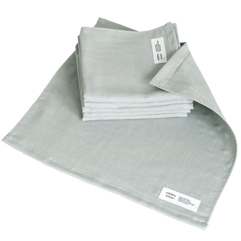 

Transparan Gauze Hand Set of Senshu Cotton Japanese-Made Towels, 6, Towels, Handkerchiefs, Large, Quick-Drying, Absorbent, Thin, 100% (Light Gray)
