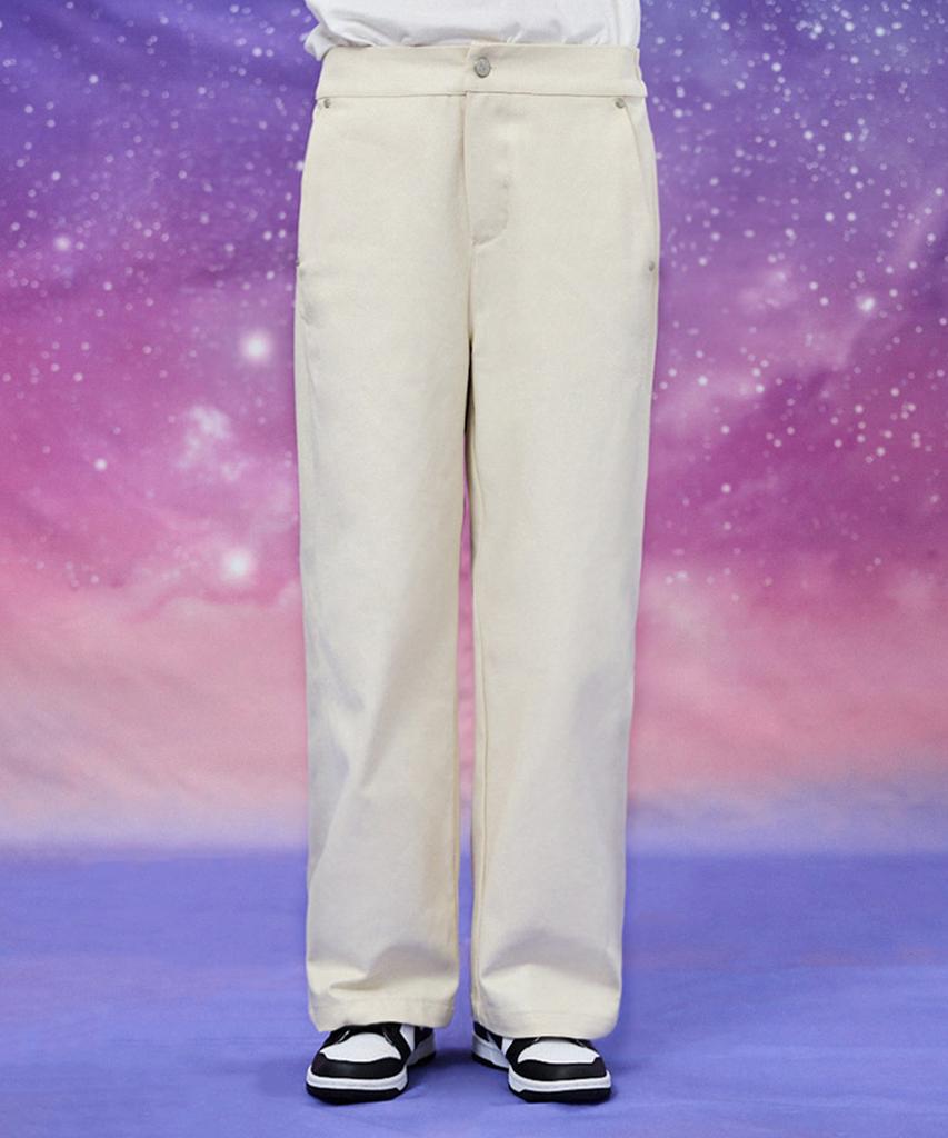WAIKEI Coated Cut-Out Pants Cream