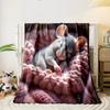 Schlafende Graue Maus Decke Schlafzimmer Decke für Wohnzimmer Sofa Mittagspause Weicher Überwurf für Freund's Festival Geschenk