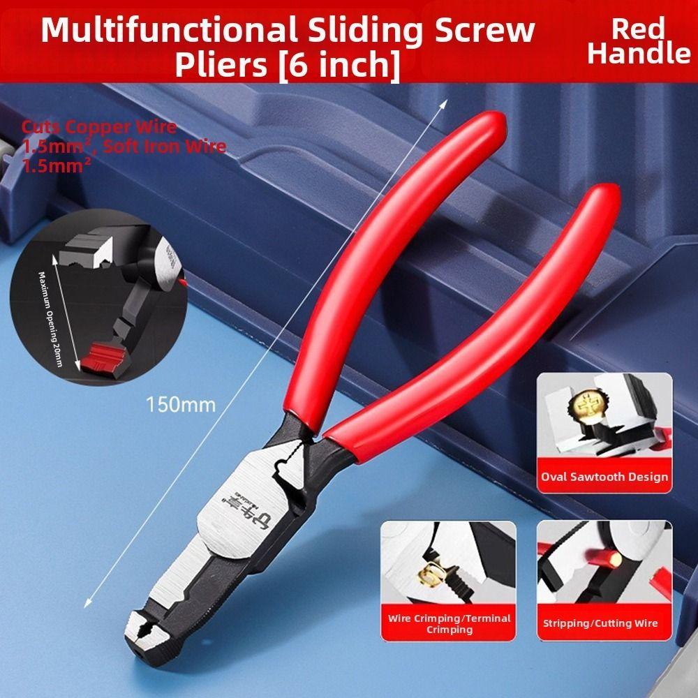 Quickly Remove Slip-tooth Screw Pliers Chrome Vanadium Steel Slip-joint Screw Pliers Home Repairs