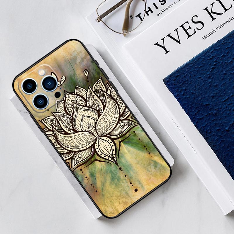 Mandala Pattern Case For iPhone 17 Air 15 14 13 12 11 16 Pro Max Mini 16 15 Plus 16e Funda Silicone Cover