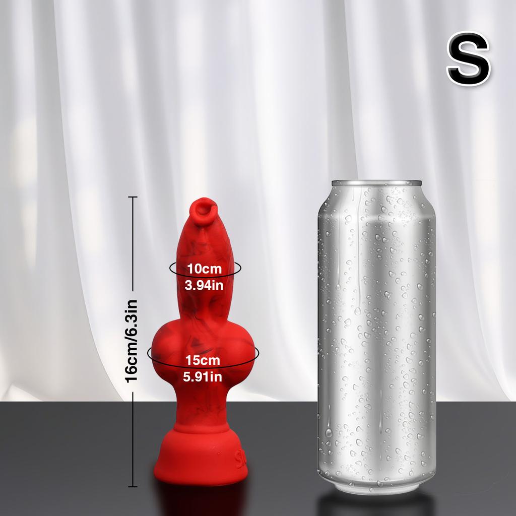 4 Sizes Dog Knots Dildo Adult Toy Animal Penis Fantasy Dildos Silicone G-Spot Stimulator Sex Toys For Men Women Men Anal Plug