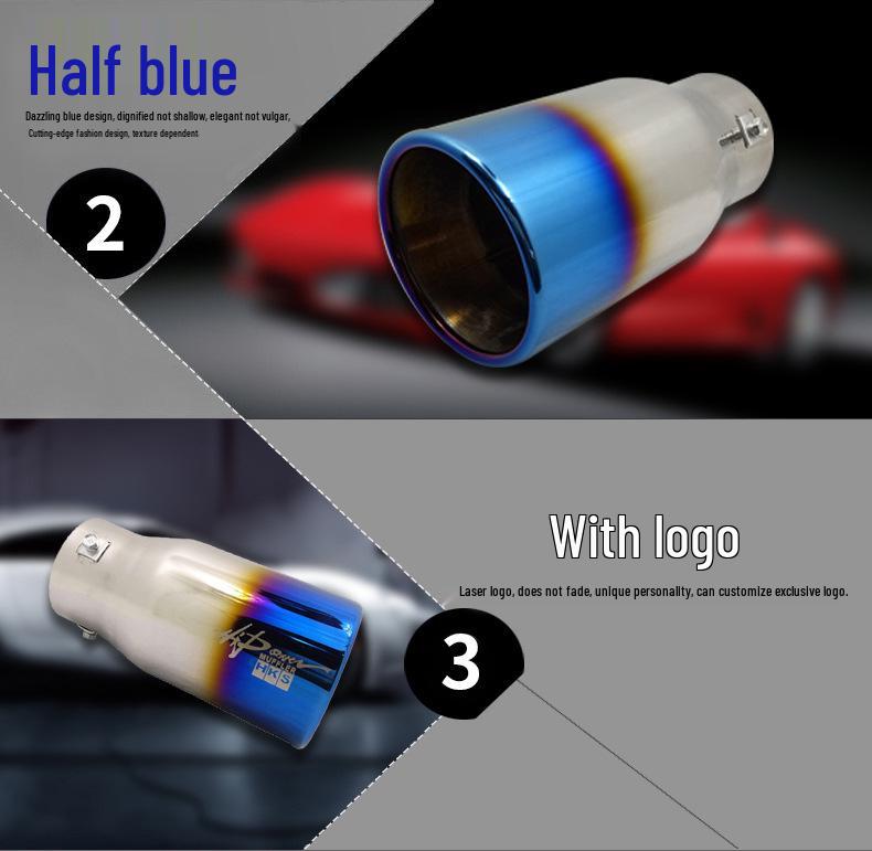 Stainless Steel Titanium Black Exhaust Tailpipe for Prado, Reiz, Camry, RAV4, S6