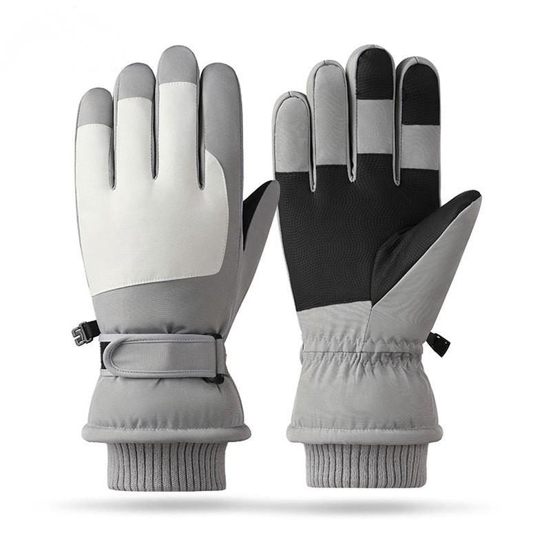 Outdoor Sports Gloves Winter Fleece Men and Women Thickened Windproof and Water-resistant Warm and Windproof Ski Gloves