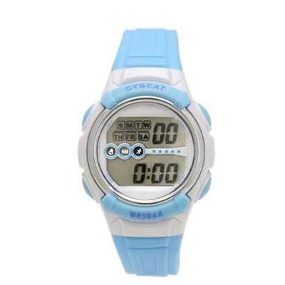 J-AXIS Men's SCY09-BL (CYBEAT Digital Blue Sun Flame) Round Watch Blue Digital